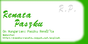 renata paszku business card